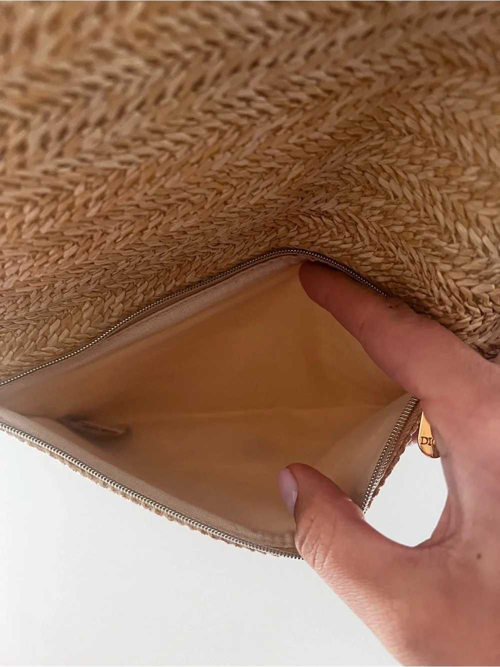 Dior Raffia clutch